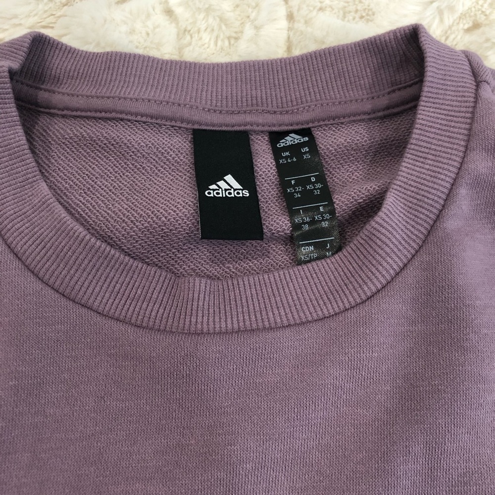 NWOT Never Worn XSmall Adidas purple long sleeved sweater - Picture 5 of 8